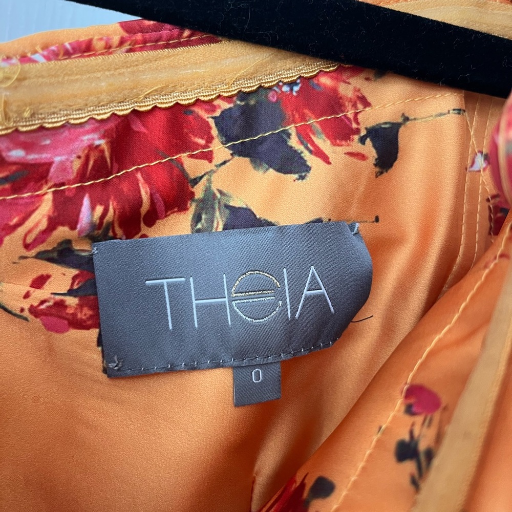 THEIA Rylee Floral Off Shoulder Dress - Picture 5 of 10